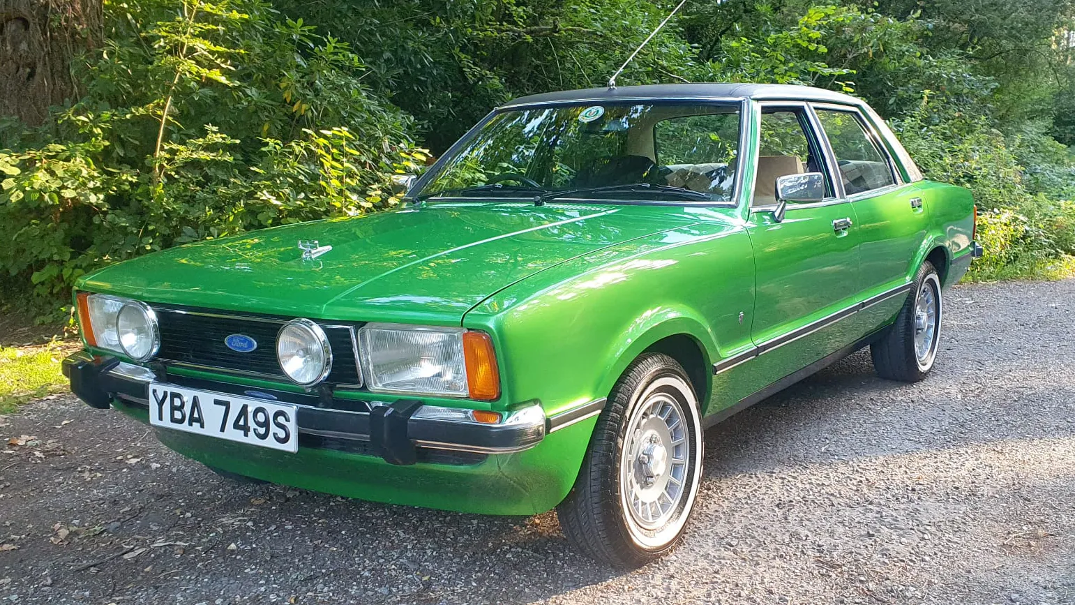 Ford Cortina Mk4 2.3L V6 Ghia in Green, available for hire